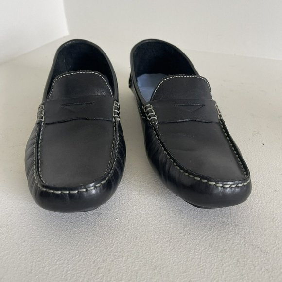 Cole Haan Womens Trillby Driving Penny Loafer Shoes Black Slip On Moc Toe 8AA - Picture 2 of 10